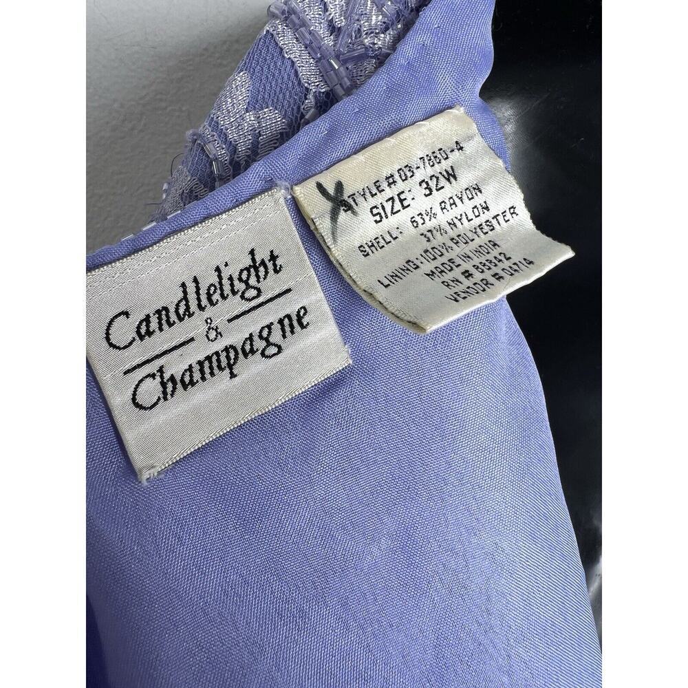Candlelight and Champagne Woman Lilac Sequins Beaded Blouse Top Women’s Size 32W - Picture 8 of 8